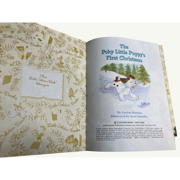 Little Golden Book The Poky Little Puppys First Christmas Childrens Hardcover Bo - Picture 5 of 11